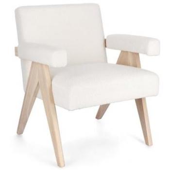 Asiento Elegancia Marfil + Pata de Caucho Natural