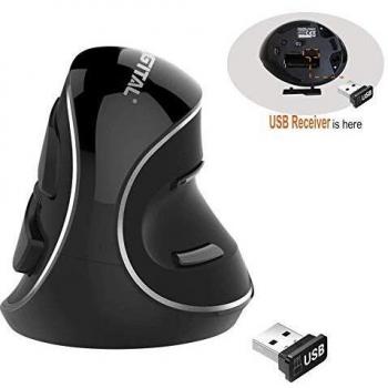 Mouse USB verticale ergonomico wireless con sensibilità regolabile e resistenza allo scorrimento