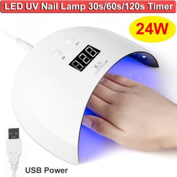 24W UV Nail Dryer with 12 LED Lights