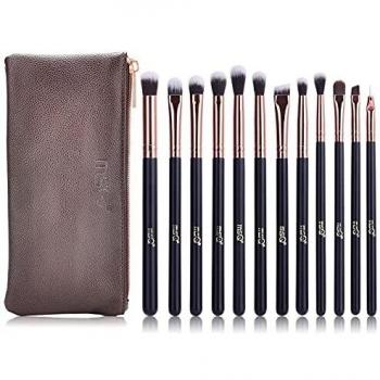 MSQ 12pcs Eyeshadow Brushes with Real Wood Handle