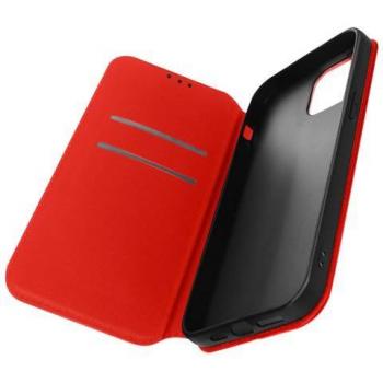 Cáscara iPhone 14 Plus roja que incluye solapa, tarjetero y soporte de vídeo