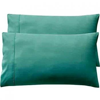 Cuscino Letto Verde Menta 2 Pezzi Set Microfibra