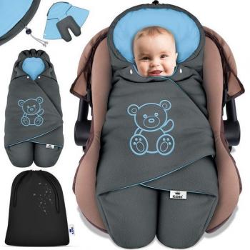 Manta Kidiz para Silla de Auto con Capucha y Bolsillo