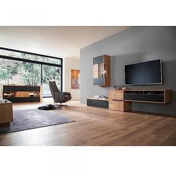 Lomadox VALPARAISO-05 HomeStyle Set – 3‑teilig, Couchtisch, LED-Licht, teilmassiv Eiche Bianco
