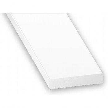Perfil de PVC Branco Liso 20mm x 5mm