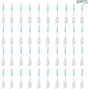 40pcs Double Floss Head Toothpick Brushes