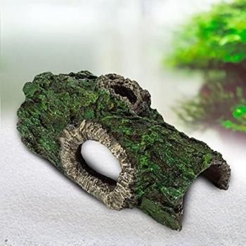 Tronc d'arbre en résine pour aquarium, cachette pour tortues et poissons Betta (L)
