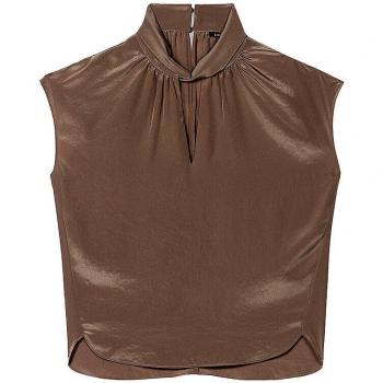 Blouse en coton marron Luisa Cerano 34