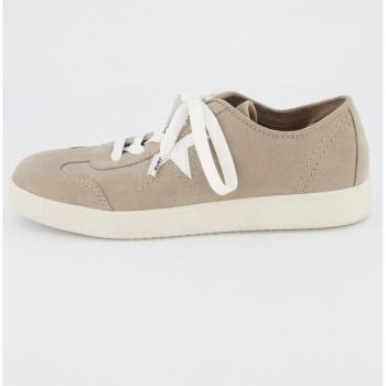 Sneaker donna beige con stella effetto scamosciato taglia 40