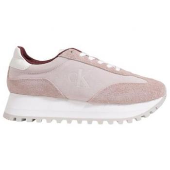 Calvin Klein Dames Lace-up Hardloopschoenen Wit Roze