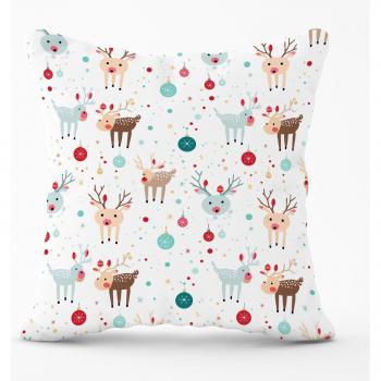 Reindeer with Christmas Lights Outdoor Cushion