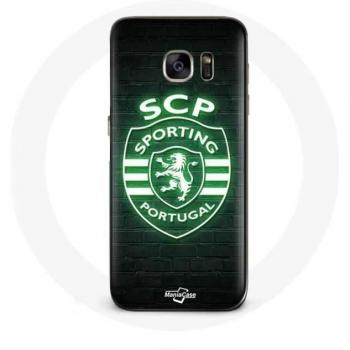 Coque Samsung Galaxy S6 SCP Sporting Portugal noire lumineuse
