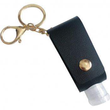 Leather 30ml Refillable Bottle with Keychain