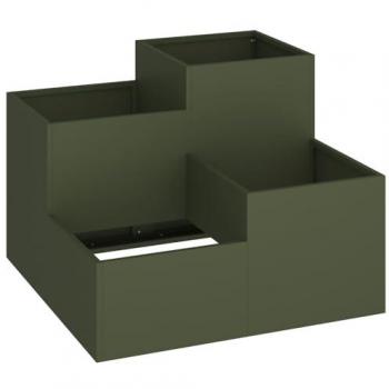 Vasija de Acero Verde Oliva 100x100x60 CM – Jardín