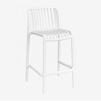 Wendell Tabouret Haut de Jardin Blanc 65 cm
