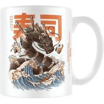 Vaso Drago Sushi Con Immagine Bianca Uno