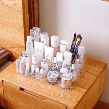 Organizador de maquillaje acrílico con 9 compartimentos