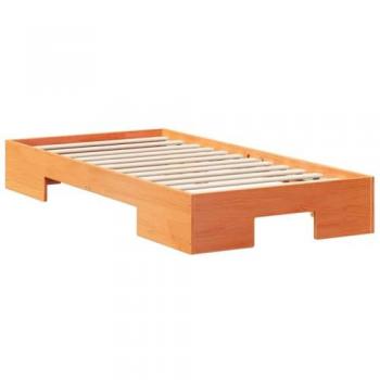 Lit en bois massif de pin marron 80 x 200 cm