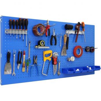 Panelclick Simonrack 1200x600 azul con 22 ganchos y 8 accesorios