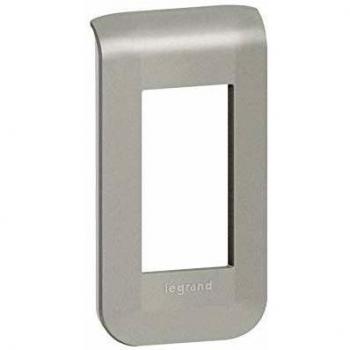 Plaque de finition aluminium 1 module Legrand Mosaic 079301L