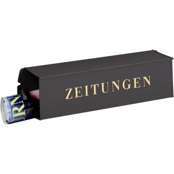 BURG-WÄCHTER Zeitungsbox aus Metall, 808 E, in Eisenoptik und geprägter Schrift