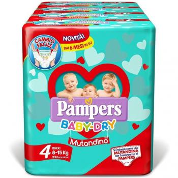 Pampers Baby Dry Mutandino Maxi 92 Pannolini Taglia 4