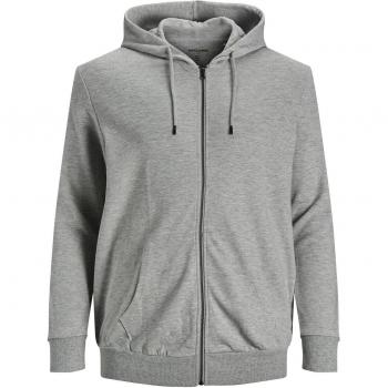Jack & Jones Basic Zip Hoodie Large Size Grey