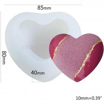 Resina Epoxi 3D: Formador de Jabones en Forma de Corazón de Chocolate
