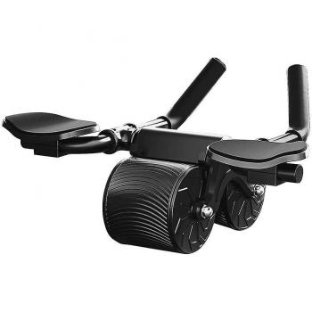 Rouleau d’abdominaux avec support de coude automatique en noir