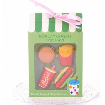 4pcs Creative Food Erasers for Kids