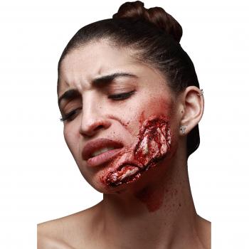 Latex Aufreißwunde für Erwachsene (Halloween-Thema)