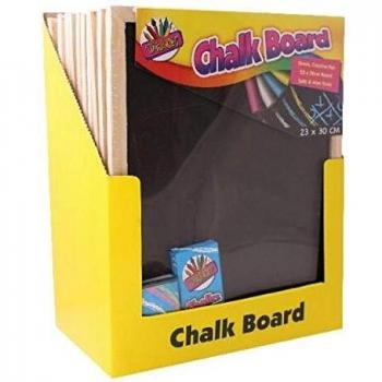 Chalk Board Set with Chalks and Eraser, Pack of 12