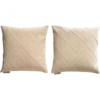 Kit Double Housses de Coussin Helline Home Taupe