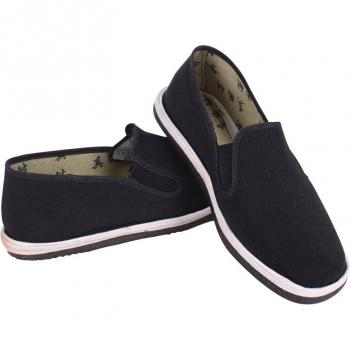 Chaussures Chinoises Kung Fu Homme Bout Fermé Noir Semelle Caoutchouc
