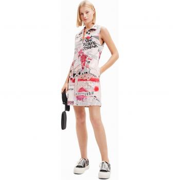 Polo robe journal blanc Desigual