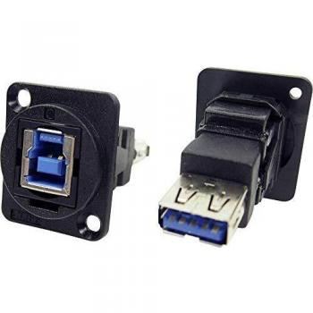USB 3.0 B Buchse auf USB 3.0 A Buchse XLR Adapter, Einbau CP30206N