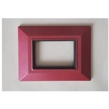 Placca Colorata Axolute Bticino Rosa Metallizzato 4 Fori