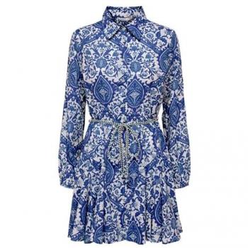 Robe Mini à Corde Bleue ONLY