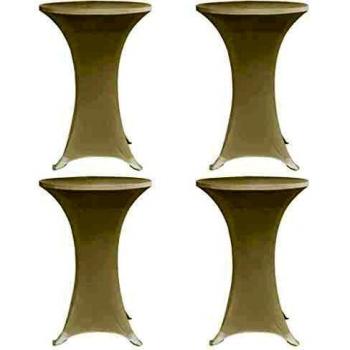 VidaXL Cocktail Table Covers Ø70 cm Cream Stretch 4 pcs
