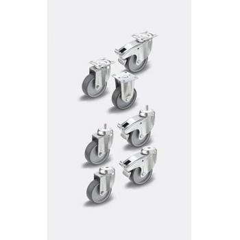 Set aus Gummireifen mit Gewindestift Proroll, 4 Lenkrollen