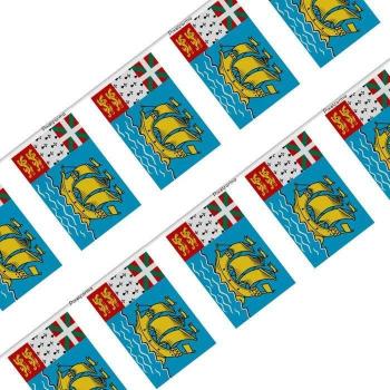 Saint Pierre Flag Swag – 20 Pieces – 14×21 cm – Polyester, Outdoor Use
