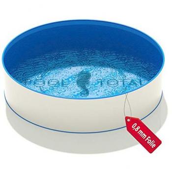 Unbekanntes Runbecken mit Einhängebiese und Style Handlauf Ø 3,50 x 1,20m Folie blau 0,8mm