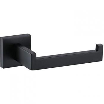 Porte‑papier toilettes noir, acier inox, étanche – support mural
