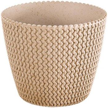 Vaso fiori 3L splofy eco wood Ocra 18,7x15,8 cm