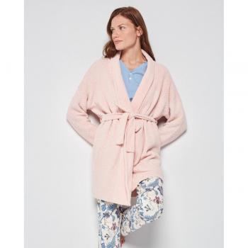 Tejido de felpa Chaqueta Gisela con lazo