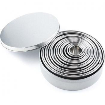 Stainless Steel Round Cookie and Mousse Cutter Set