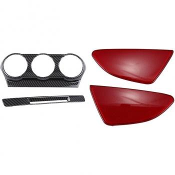 Accesorios para Automóvil: 1 Juego de Panel Reflector de Luz Antiniebla Trasera y 1 Juego de Cubierta de Panel de Aire Acondicionado Interior