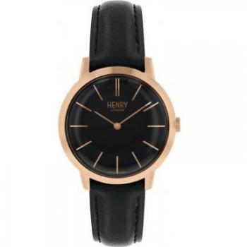 Henry London HL34-S0218 kvinnoklocka, läderarmband