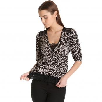 Vive Maria Romantic Leo Shirt Girl-Longsleeve braun/schwarz