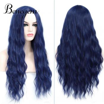 Cosplay Wig Azul Ondulado 66 cm
